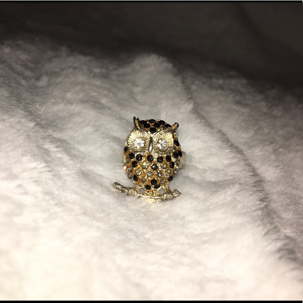 Adjustable owl ring